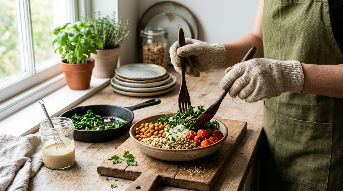 easy 20 minute vegan dinner