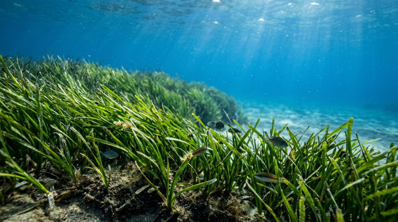 seagrass meadow underwater