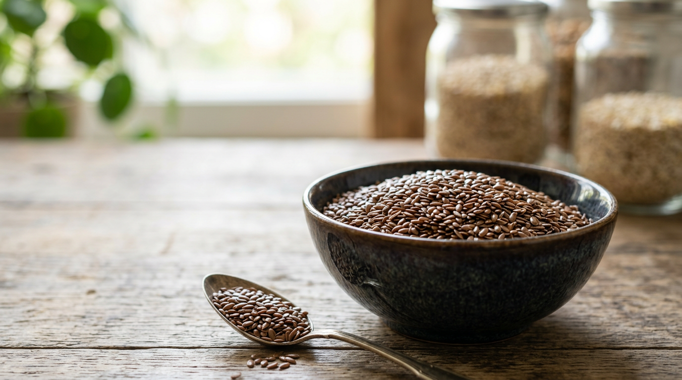 flax seeds bowl