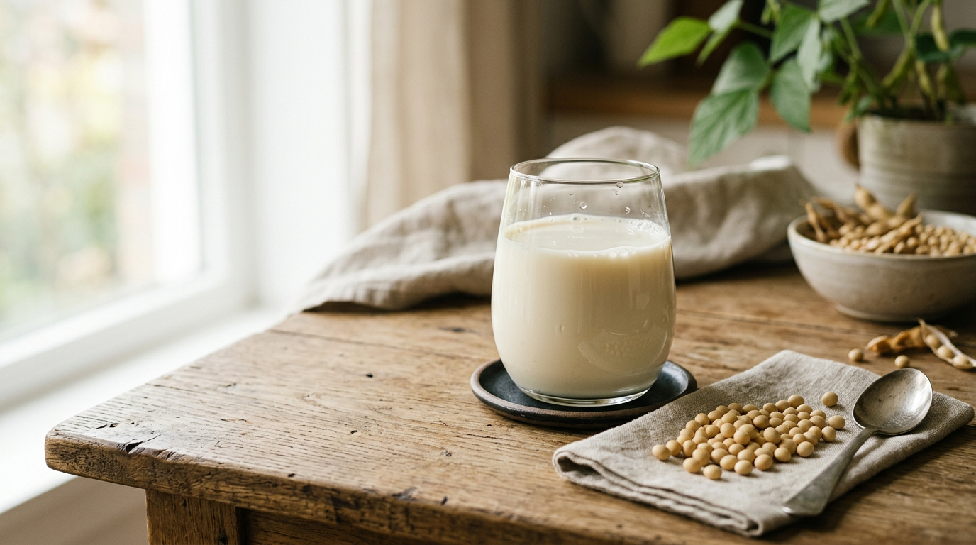 soy milk glass