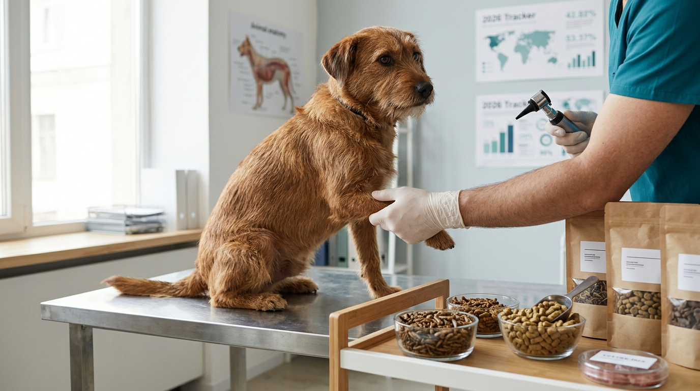 veterinarian dog checkup