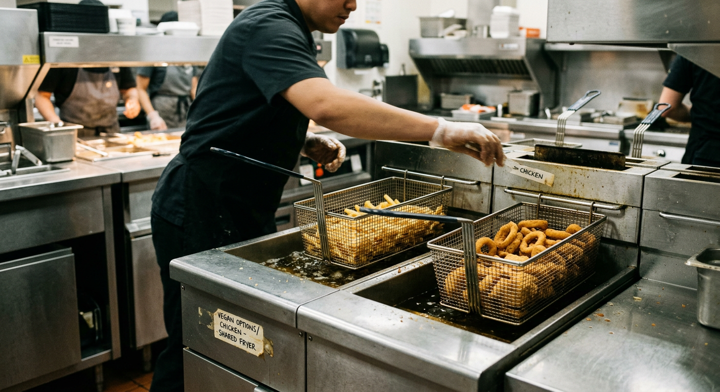shared fryer fast food