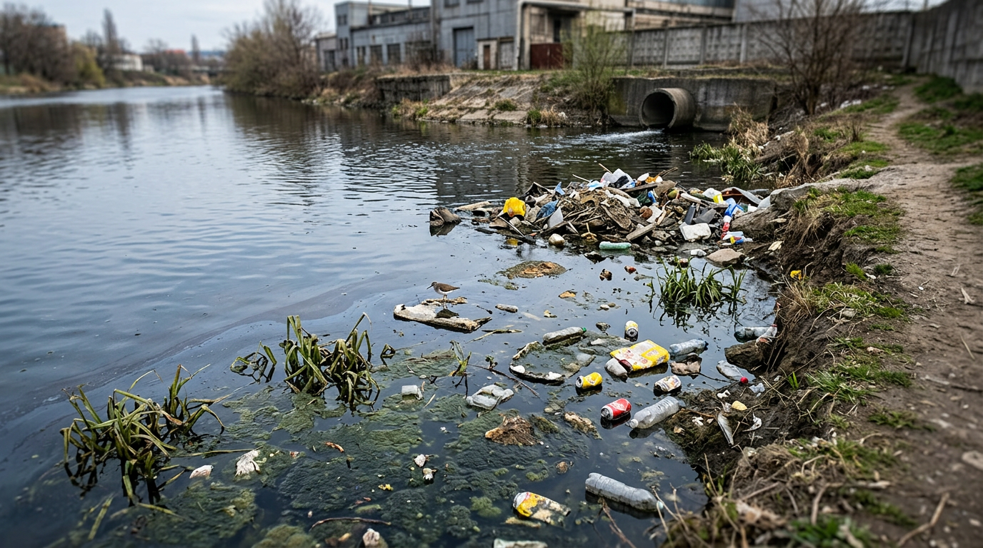polluted river biodiversity