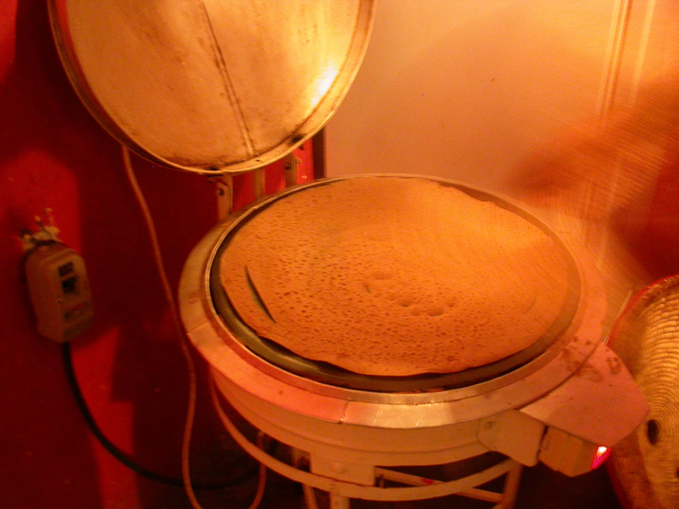Injera, Ethiopian bread made from teff a cereal native to Ethiopia.JPG