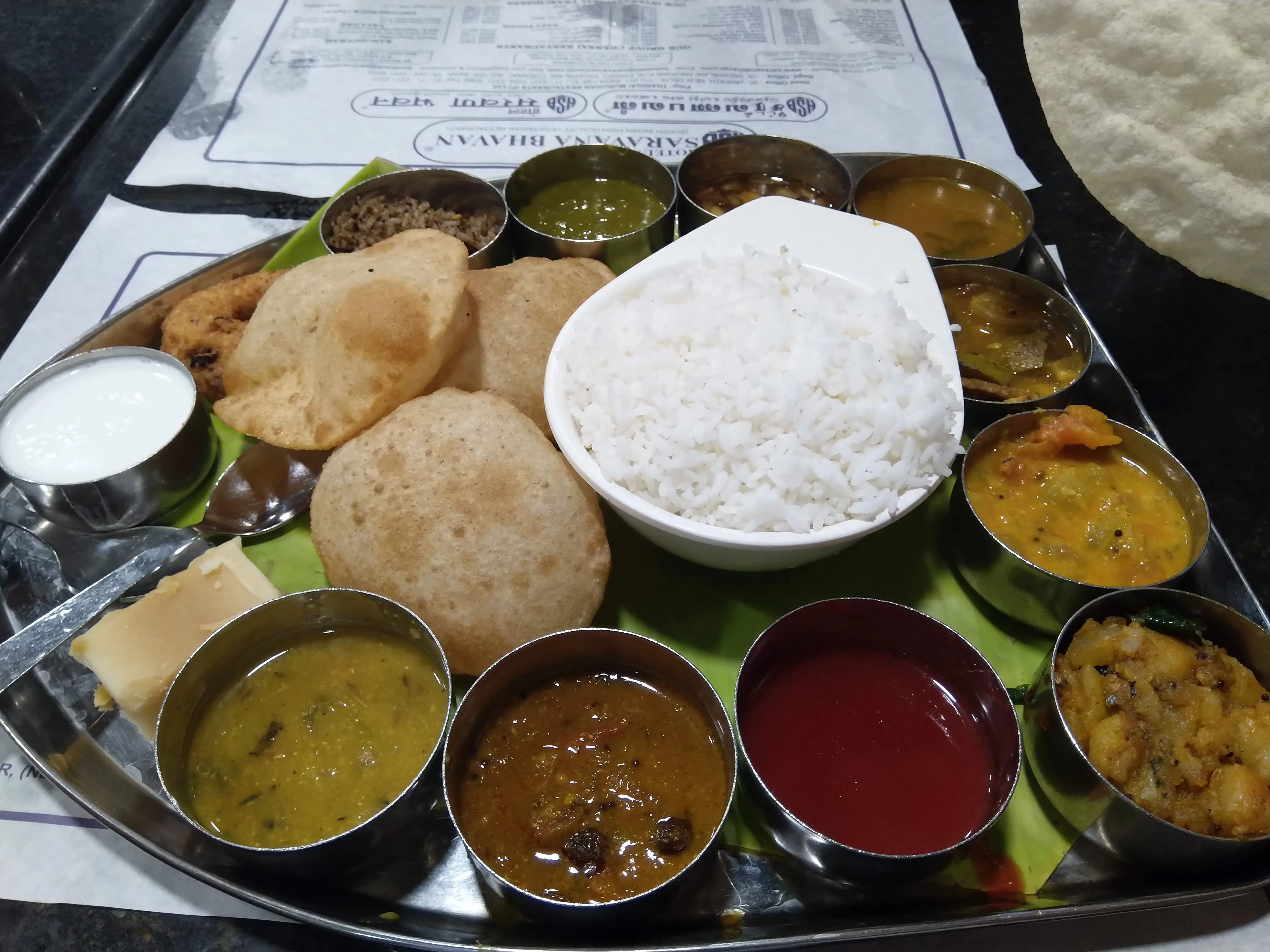 South Indian thali-Saravana bhawan-New Delhi-6.jpg