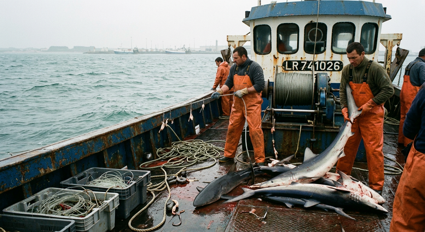 shark fishing boat france