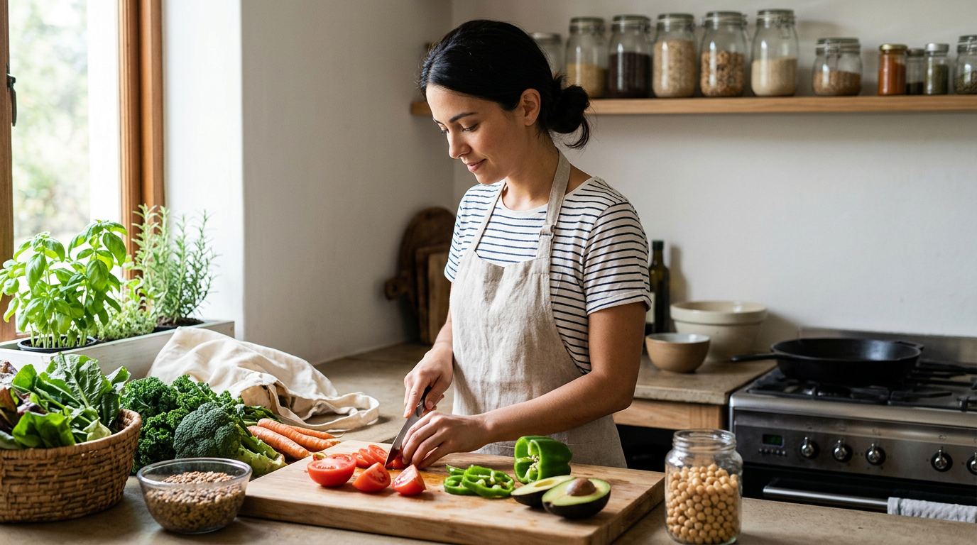 ethical vegan lifestyle infographic style