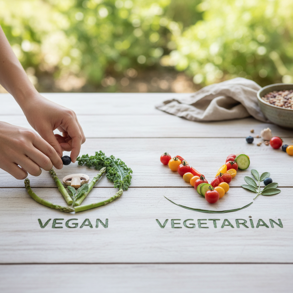 difference between vegan and vegetarian symbols