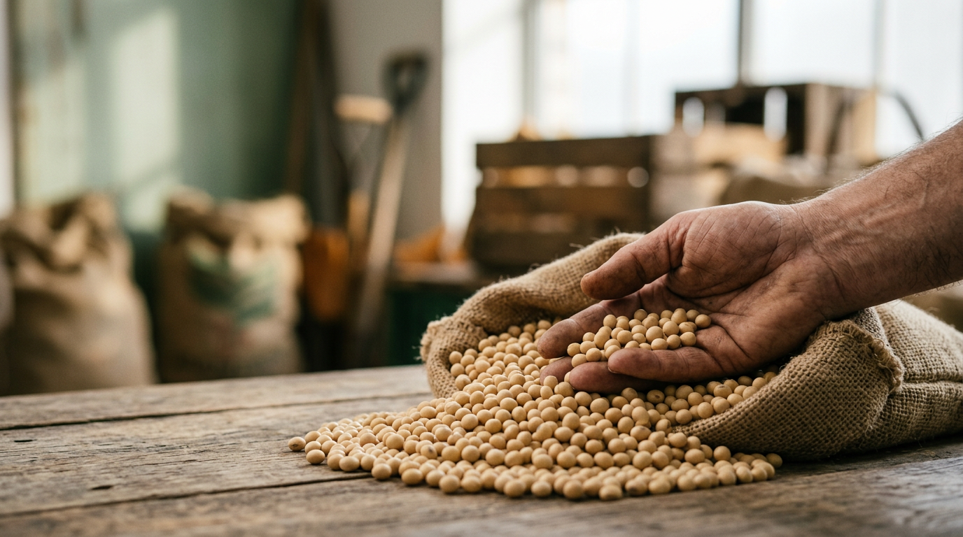 soybeans pile