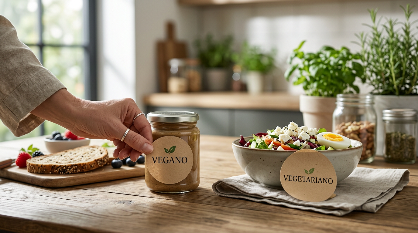 labels reading vegan vs vegetarian