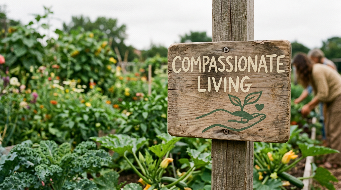 compassionate living sign