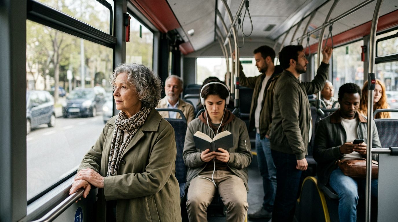 city bus riders