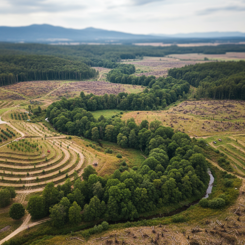 aerial forest corridor