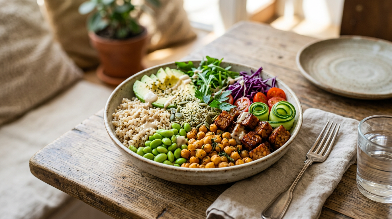healthy vegan protein bowl