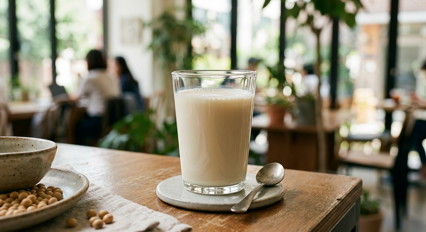 soy milk glass