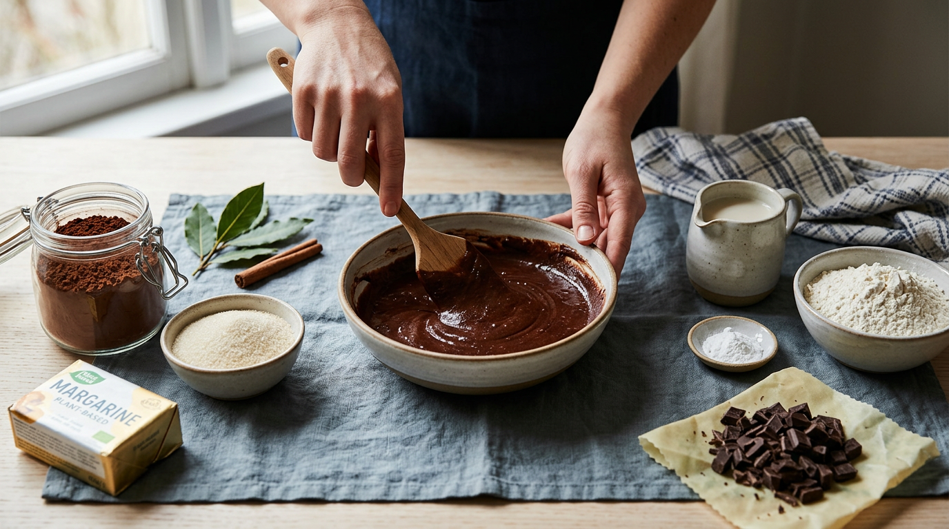 vegan baking ingredients arrangement