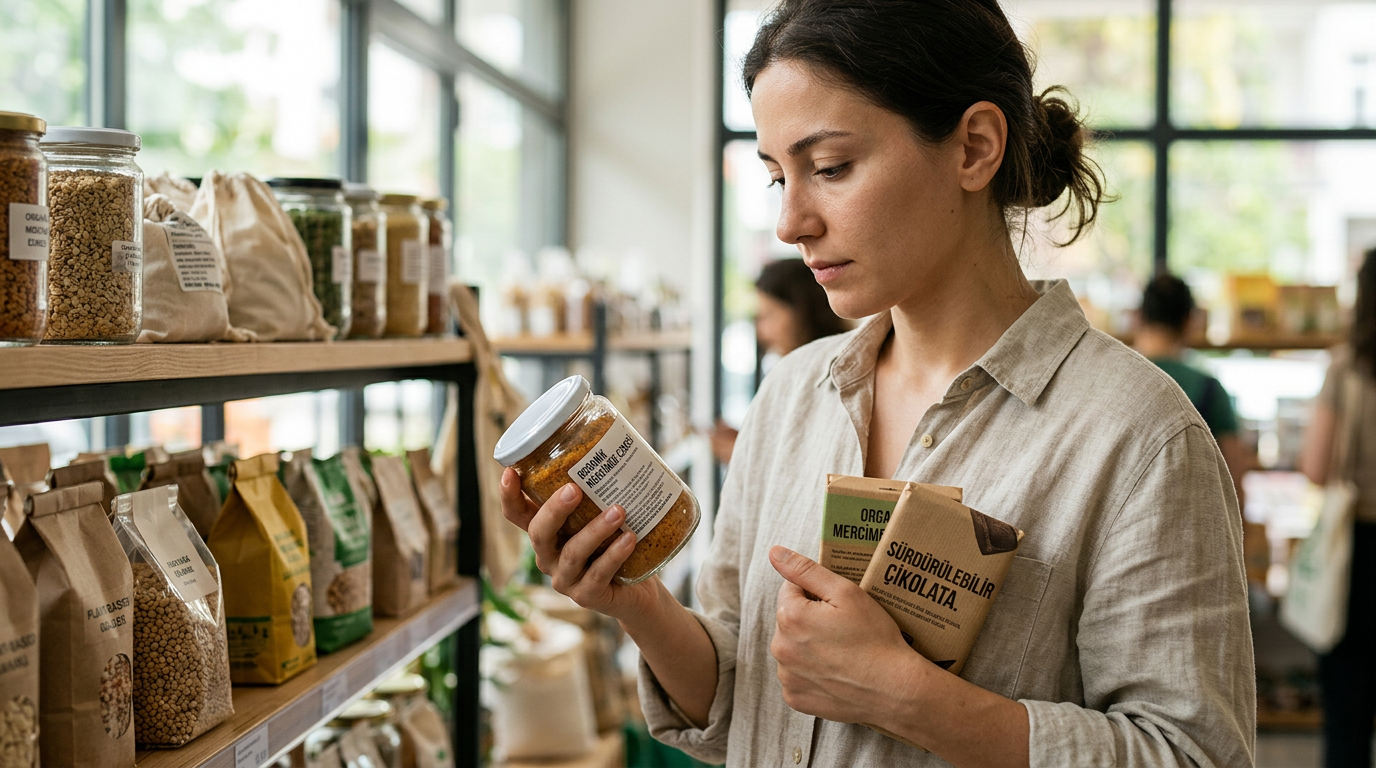 person reading food labels