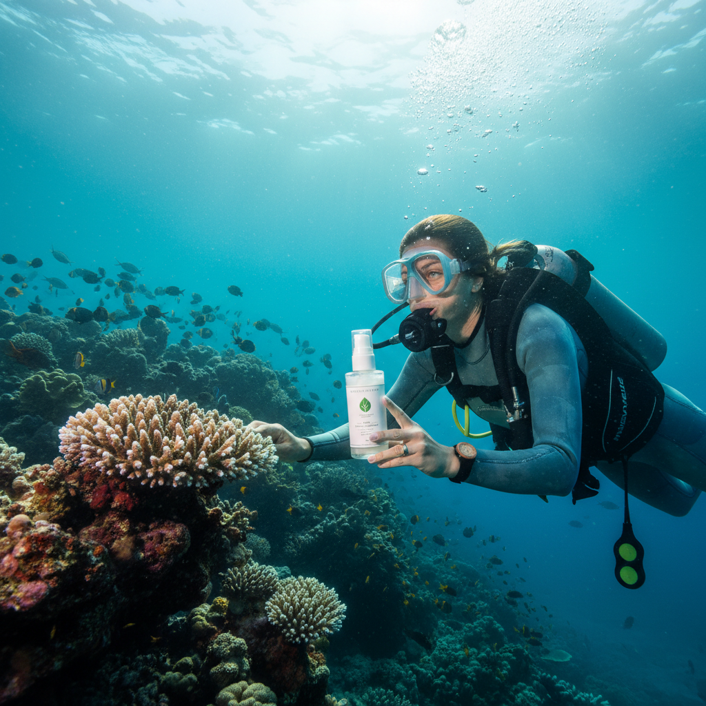 coral reef diver